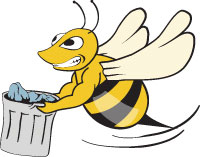 bee hauling trash